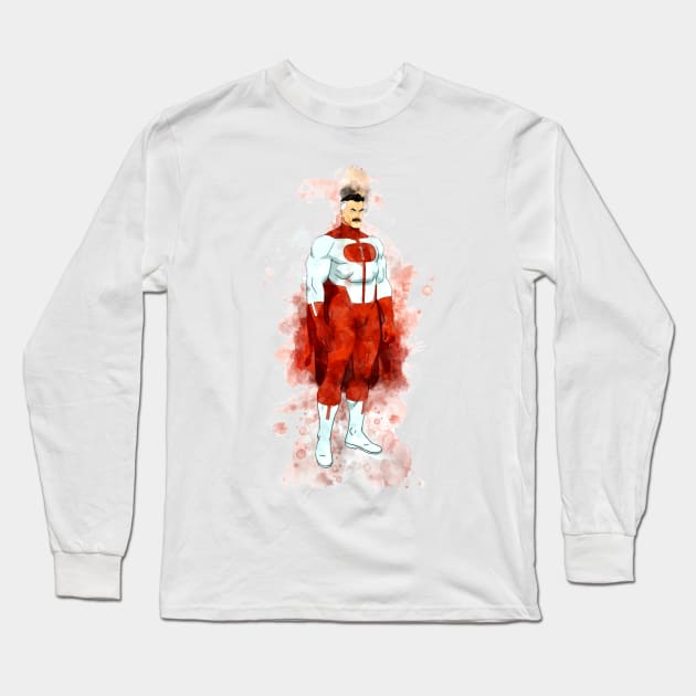 Invincible - Omni-Man *watercolor* Long Sleeve T-Shirt by Stylizing4You